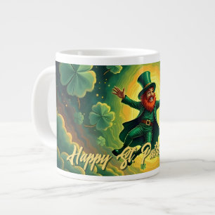Magische Leprechaun St. Patrick's Day Kunst Grote Koffiekop