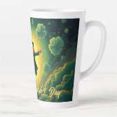 Magische Leprechaun St. Patrick's Day Kunst Latte Mok (Rechts)