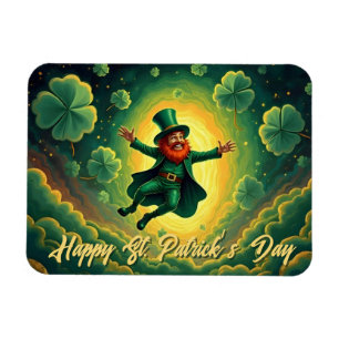 Magische Leprechaun St. Patrick's Day Kunst Magneet