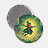Magische Leprechaun St. Patrick's Day Kunst Magneet (Voorkant / Achterkant)