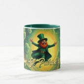 Magische Leprechaun St. Patrick's Day Kunst Mok (Midden)
