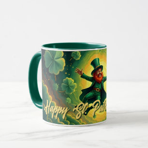 Magische Leprechaun St. Patrick's Day Kunst Mok