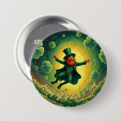 Magische Leprechaun St. Patrick's Day Kunst Ronde Button 7,6 Cm (Voorkant /achterkant)