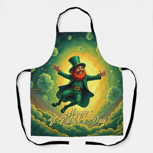 Magische Leprechaun St. Patrick's Day Kunst Schort (Voorkant)