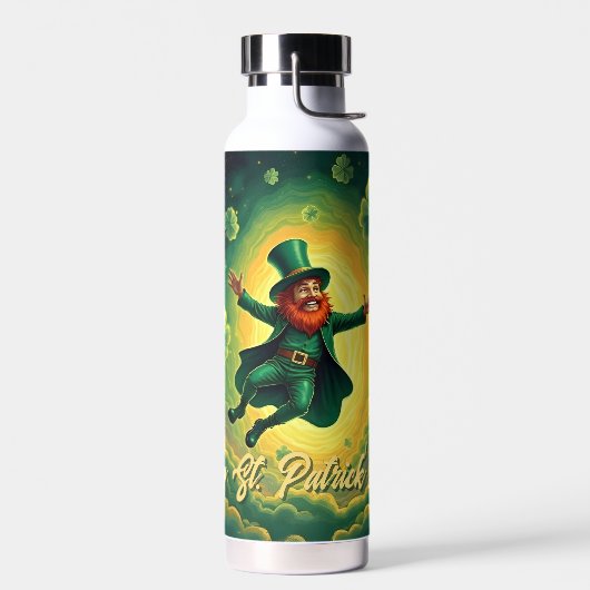 Magische Leprechaun St. Patrick's Day Kunst Waterfles (Links)