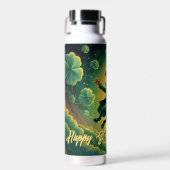 Magische Leprechaun St. Patrick's Day Kunst Waterfles (Voorkant)