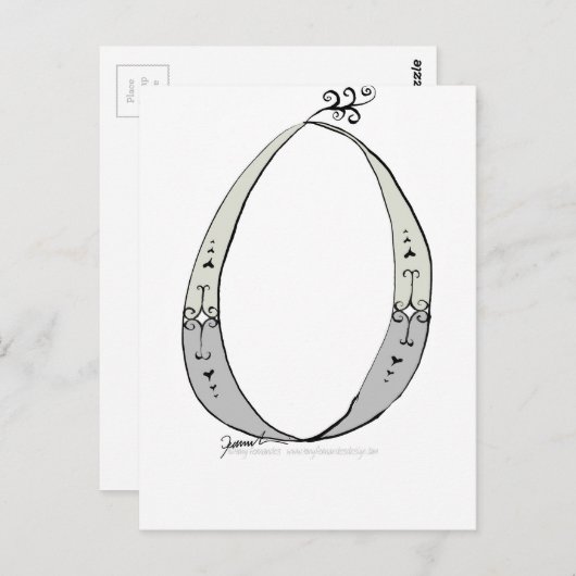 Magische letter O van tony fernandes-ontwerp Briefkaart (Voorkant / Achterkant)