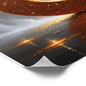 Magische Letter U Poster | Paraplu Muurkunst (Hoek)