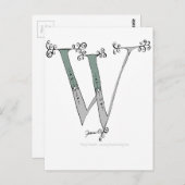 Magische letter W van tony fernandes-ontwerp Briefkaart (Voorkant / Achterkant)