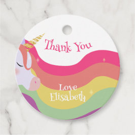 Magische Levendige Regenboog Eenhoorn Verjaardag Bedankjes Labels