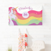Magische Levendige Regenboog Eenhoorn Verjaardag Spandoek (Insitu)