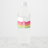 Magische Levendige Regenboog Eenhoorn Verjaardag Waterfles Etiket (Achterkant)