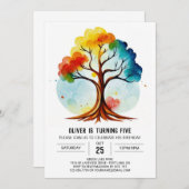 Magische Levensboom Verjaardag Kaart (Voorkant / Achterkant)