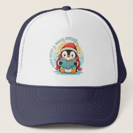 Magische Lezende Pinguïn Schuim Trucker Hoed Pet