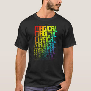 Magische Lgbetq+ regenboogvrije tekst Vervagen gra T-shirt