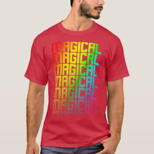 Magische LGBTQ Rainbow Gay Pride Text Fade Graphic T-shirt