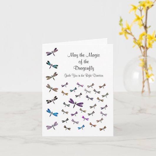 Magische libel kaart (Gele Bloem)