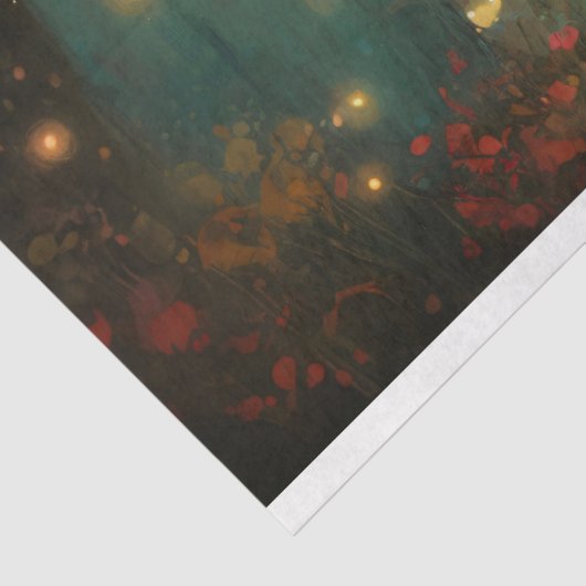 Magische libel op een paddestoel Decoupage Tissuepapier (Detail)