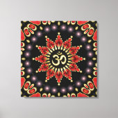 Magische lichte Aum Star New age omhulde doek Canvas Afdruk (Voorkant)