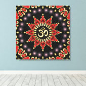 Magische lichte Aum Star New age omhulde doek Canvas Afdruk (Insitu (Houten vloer))