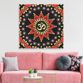 Magische lichte Aum Star New age omhulde doek Canvas Afdruk (Insitu (Woonkamer))