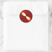 magische lichte tulpen ronde sticker (Tas)