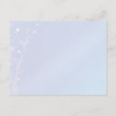 Magische Lichten Blauw Wit Huwelijk Sla de Datum o Aankondigingskaart (Achterkant)