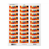 Magische lichtstroom uit de ramen van de kerk etiket (Full Sheet)