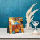 Magische lichtstroom uit de ramen van de kerk fotoplaat (Insitu)