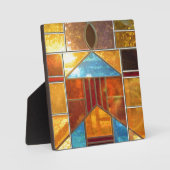 Magische lichtstroom uit de ramen van de kerk fotoplaat (Voorkant)