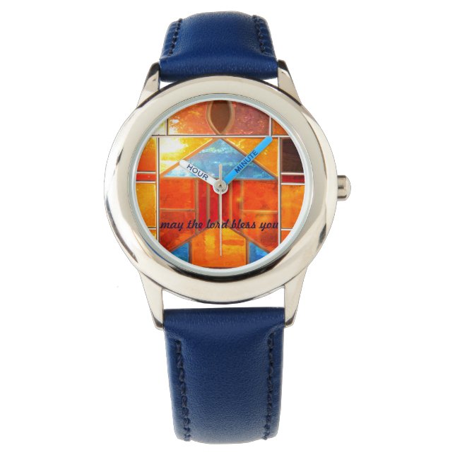 Magische lichtstroom uit de ramen van de kerk horloge (Voorkant)