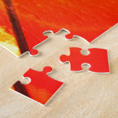 Magische lichtstroom uit de ramen van de kerk legpuzzel (Zijkant)