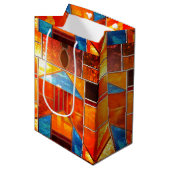 Magische lichtstroom uit de ramen van de kerk medium cadeauzakje (Voorkant Gekanteld)