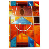 Magische lichtstroom uit de ramen van de kerk medium cadeauzakje (Voorkant)