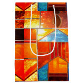 Magische lichtstroom uit de ramen van de kerk medium cadeauzakje (Achterkant)