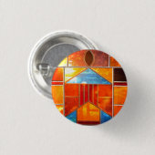 Magische lichtstroom uit de ramen van de kerk ronde button 3,2 cm (Voorkant /achterkant)