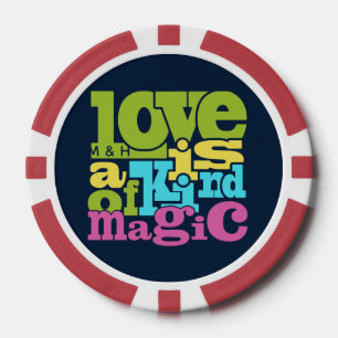 Magische Liefde aangepaste monogram poker chips