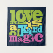 Magische Liefde aangepaste monogram wandtapijt Wandkleed (Voorkant (horizontaal))