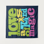 Magische Liefde aangepaste monogram wandtapijt Wandkleed (Voorkant)