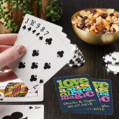 Magische liefde aangepaste namen & datum speelkaar pokerkaarten (Insitu)