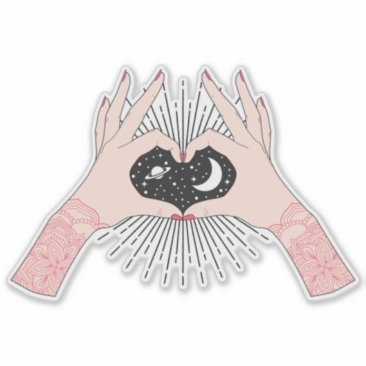 Magische liefde sticker (Voorkant)