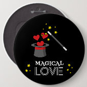 Magische liefde - Wit Ronde Button 6,0 Cm (Voorkant /achterkant)