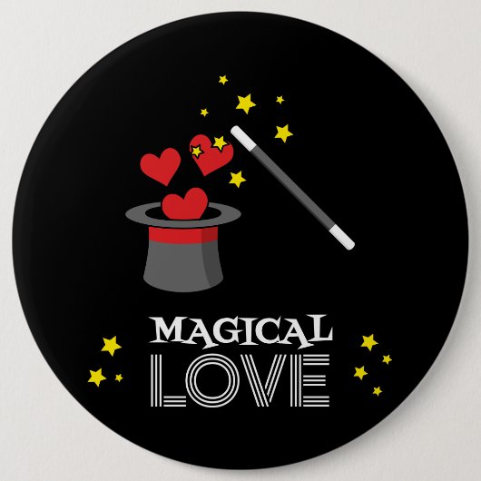Magische liefde - Wit Ronde Button 6,0 Cm (Voorkant)