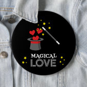 Magische liefde - Wit Ronde Button 6,0 Cm (In situ)