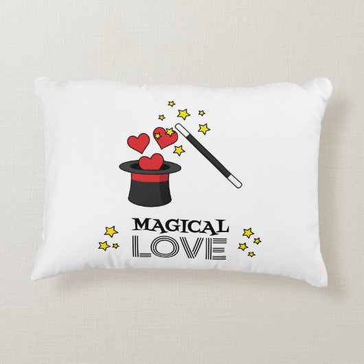 Magische liefde - zwart accent kussen (Achterkant)