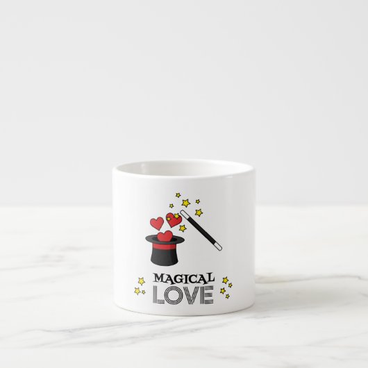 Magische liefde - zwart espresso kop (Voorkant)