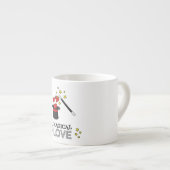 Magische liefde - zwart espresso kop (Voorkant rechts)