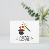 Magische liefde - zwart feestdagenkaart (Staand voorkant)