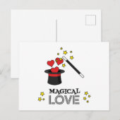 Magische liefde - zwart feestdagenkaart (Voorkant / Achterkant)