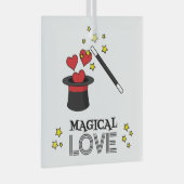 Magische liefde - zwart glas ornament (Voorkant Rechts)